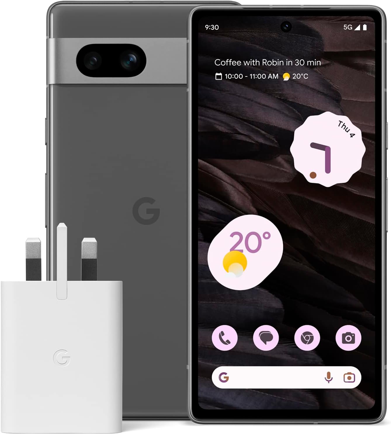 Google Pixel 7a and Pixel 30W Charger Bundle – Unlocked Android 5G Smartphone with Wide-Angle Lens and 24-Hour Battery - Charcoal (Amazon Exclusive) image 0 Google Pixel 7a and Pixel 30W Charger Bundle – Unlocked Android 5G Smartphone with Wide-Angle Lens and 24-Hour Battery - Charcoal (Amazon Exclusive) image 0